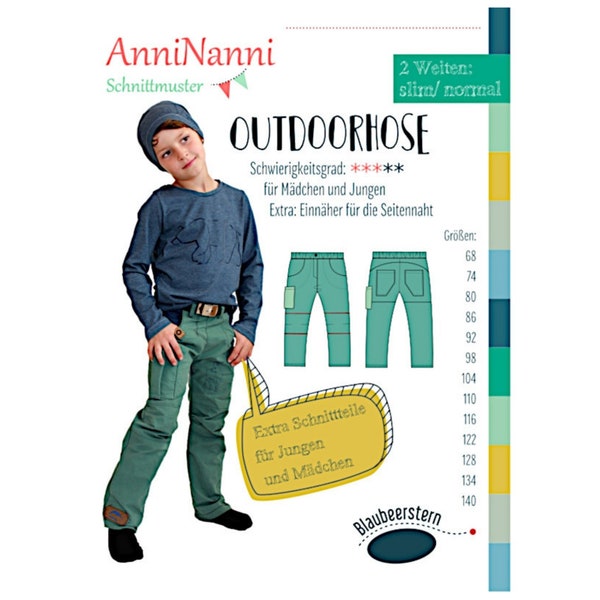 Outdoorhose von AnniNanni - Papierschnittmuster - Allwetterhose