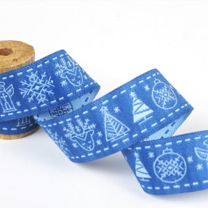 Webband Weihnachten, 3 m, 1,80Eur/m, blau