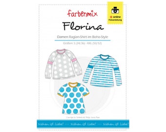 Florina - Damen Raglanshirt - Papierschnittmuster - farbenmix