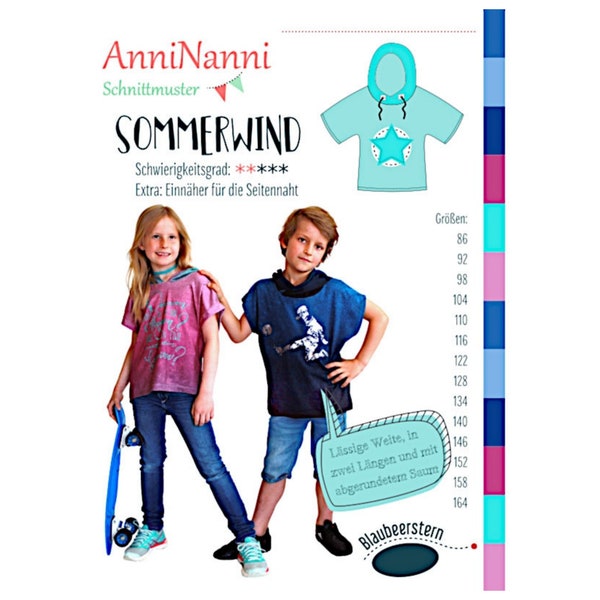 Sommerwind von AnniNanni - Papierschnittmuster - Shirt