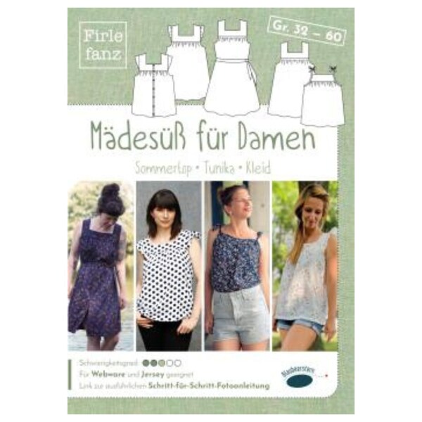 Mädesüß für Damen - Sommertop/Tunika/Kleid - Papierschnittmuster - Firle fanz