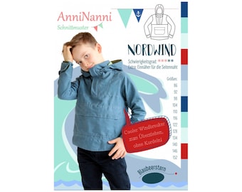Nordwind von AnniNanni - Papierschnittmuster - Windbreaker für Kids