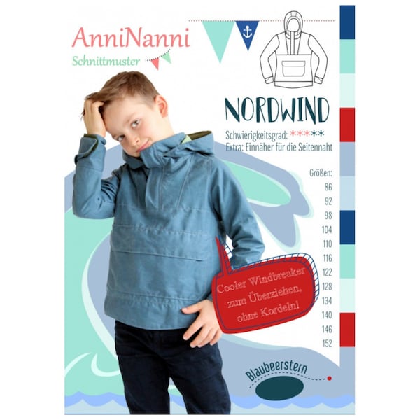 Nordwind von AnniNanni - Papierschnittmuster - Windbreaker für Kids