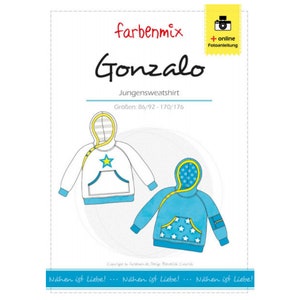 Gonzalo Jungensweatshirt farbenmix Papierschnittmuster Bild 1