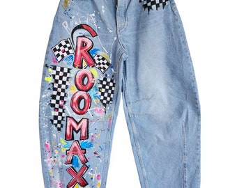 Kundenspezifisches Denim-Kleid + Rock + Jeans-Race-Thema