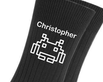 Gamers Gift Personalised Socks, Present for Gamer