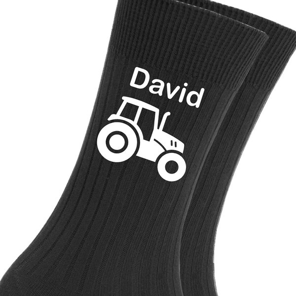 Gift for Farmers, personalised tractor socks.