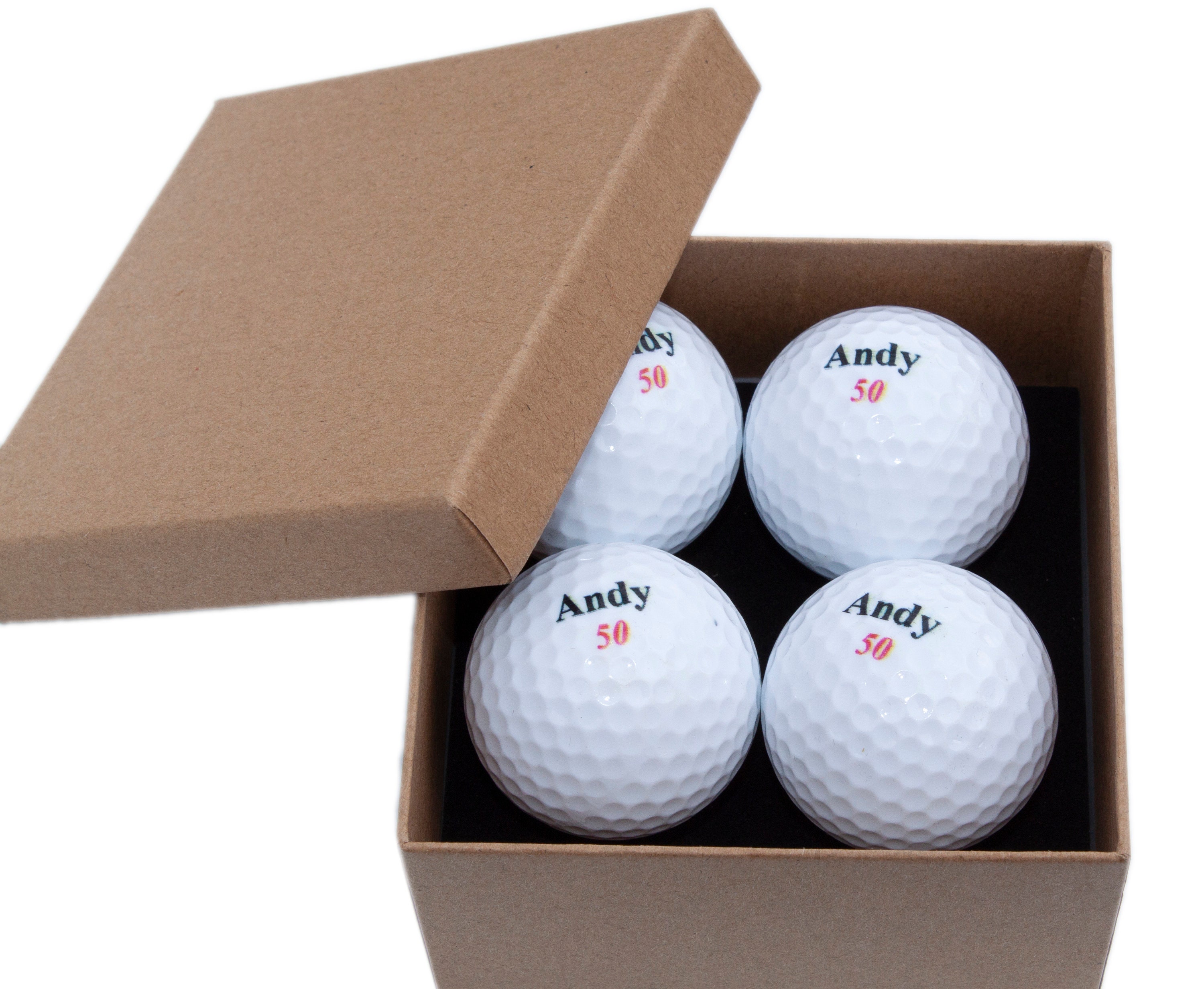 4 Personalised Golf Ball Gift Pack Gift for Golfers Etsy