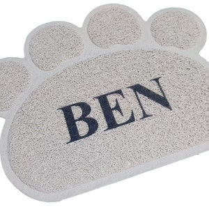 Personalized Dog Feeding Mat: Non-Slip Pet Paw Mat