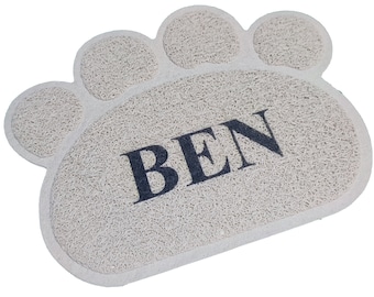 Personalised Dog Feeding Mat. Non Slip Pet Mat, gift for dog owners