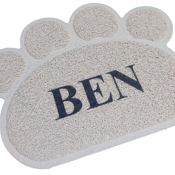 Personalised Dog Feeding Mat. Non Slip Pet Mat, gift for dog owners