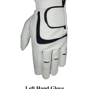 Personalised Leather Golf Glove, with a gold monogram and Matching Gift Box, gift for golfer L/H (For R/H Golfer)