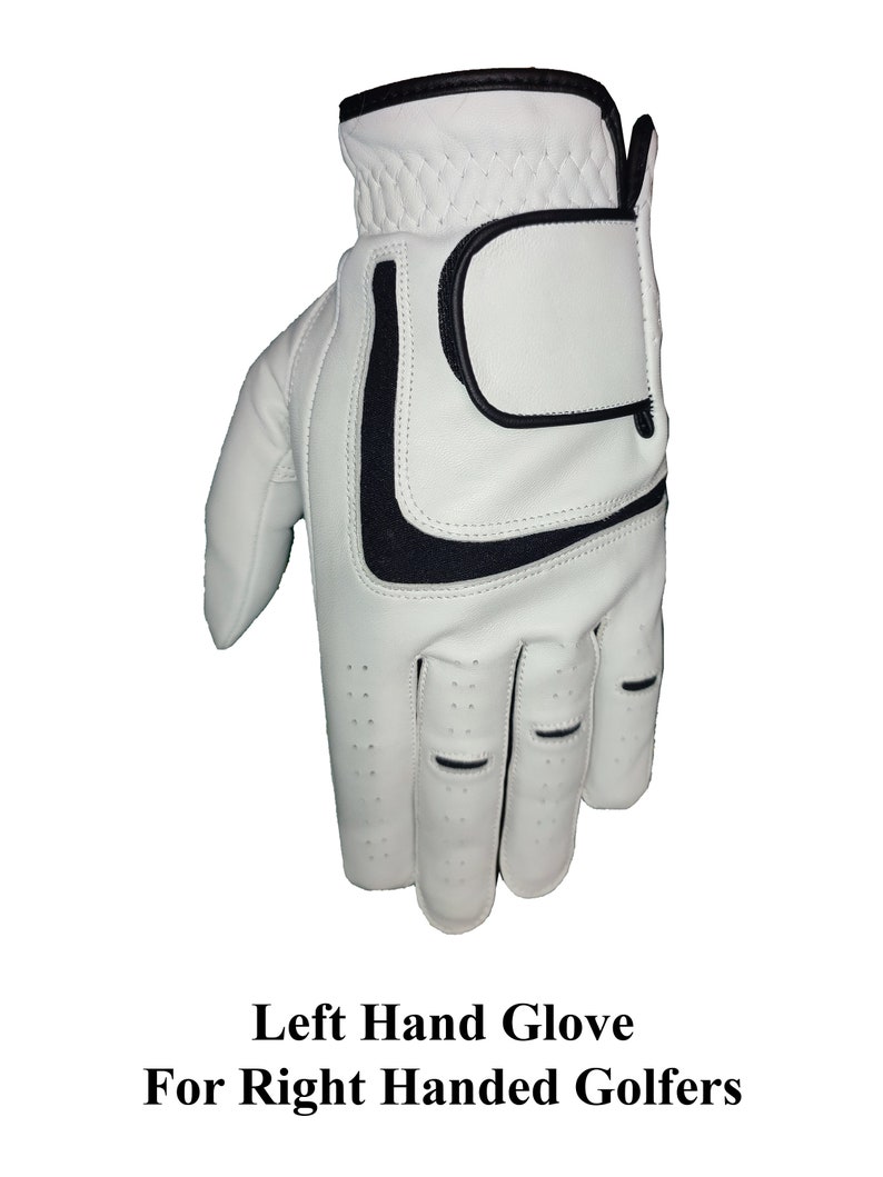 Personalised Leather Golf Glove, with a gold monogram and Matching Gift Box, gift for golfer L/H (For R/H Golfer)