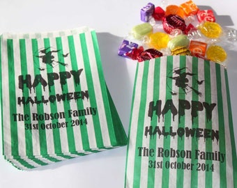 Personalized Halloween Sweet Bags - Trick or Treat Party Favors