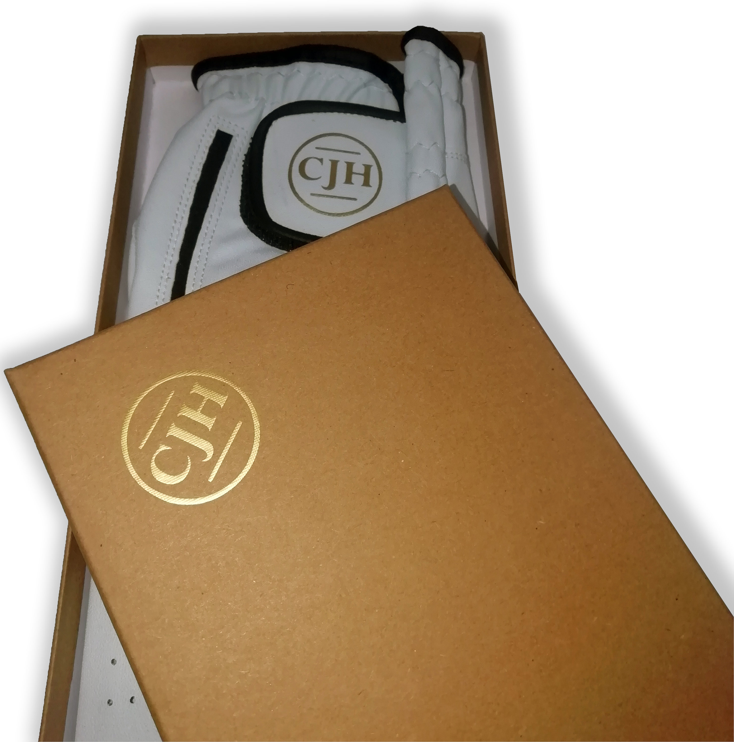 Personalised Leather Golf Glove, with a gold monogram and Matching Gift Box, gift for golfer