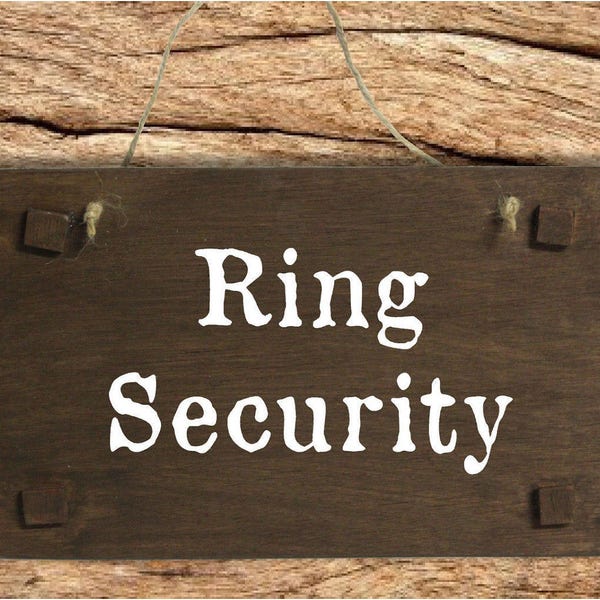 Ring Security Sign - Etsy