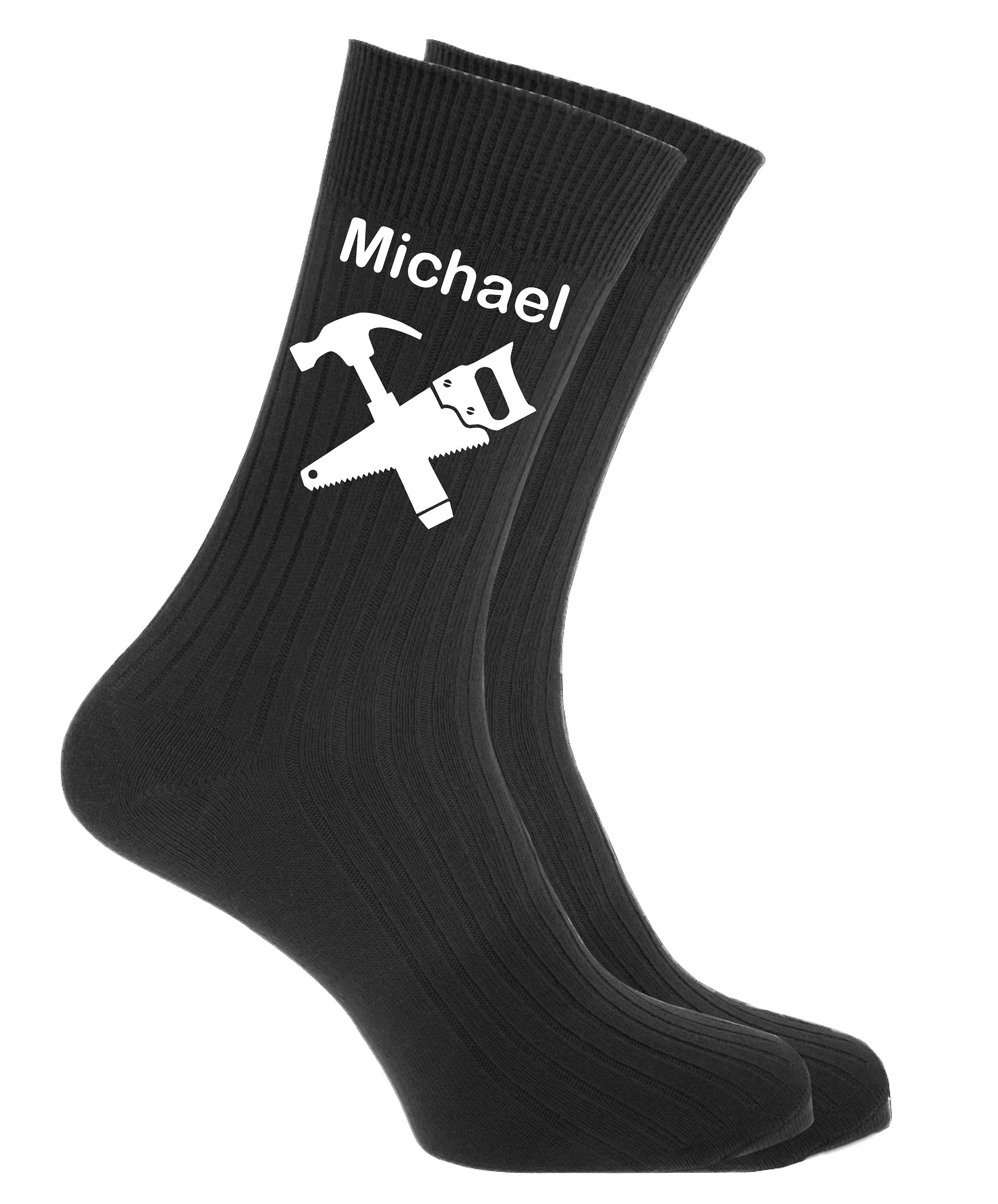 Image of Gift For Woodworkers, Personalised Socks Joiners, Carpenters & Handymen