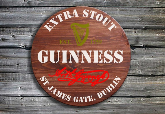 Personalised Jameson Whiskey Barrel End Style Wooden Pub Sign Advertising Decal