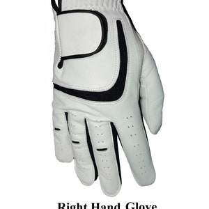 Personalised Leather Golf Glove, with a gold monogram and Matching Gift Box, gift for golfer R/H (For L/H Golfer)