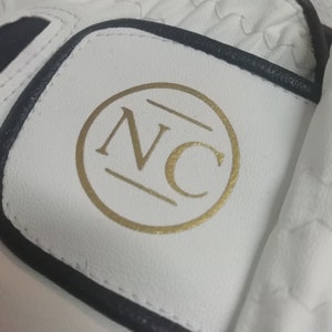 Personalised Leather Golf Glove, with a gold monogram and Matching Gift Box, gift for golfer image 5