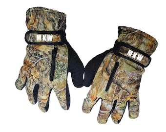 Personalised Camouflage Gloves for Fishermen, Hunters and Outdoor Enthusiasts