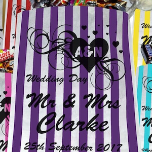 Personalised Candy Cart Sweet Bags for your Wedding Sweet Cart - B15