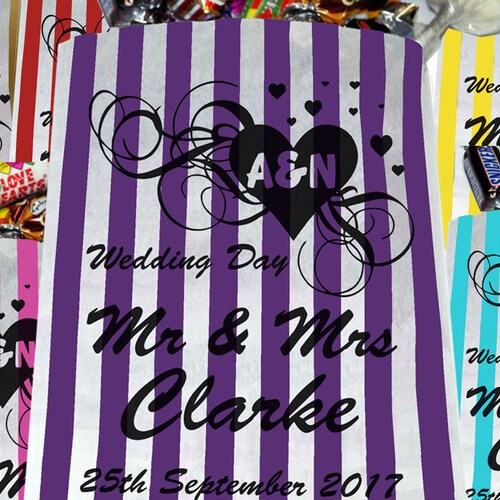 Personalised Candy Cart Sweet Bags for Your Wedding Sweet Cart Etsy