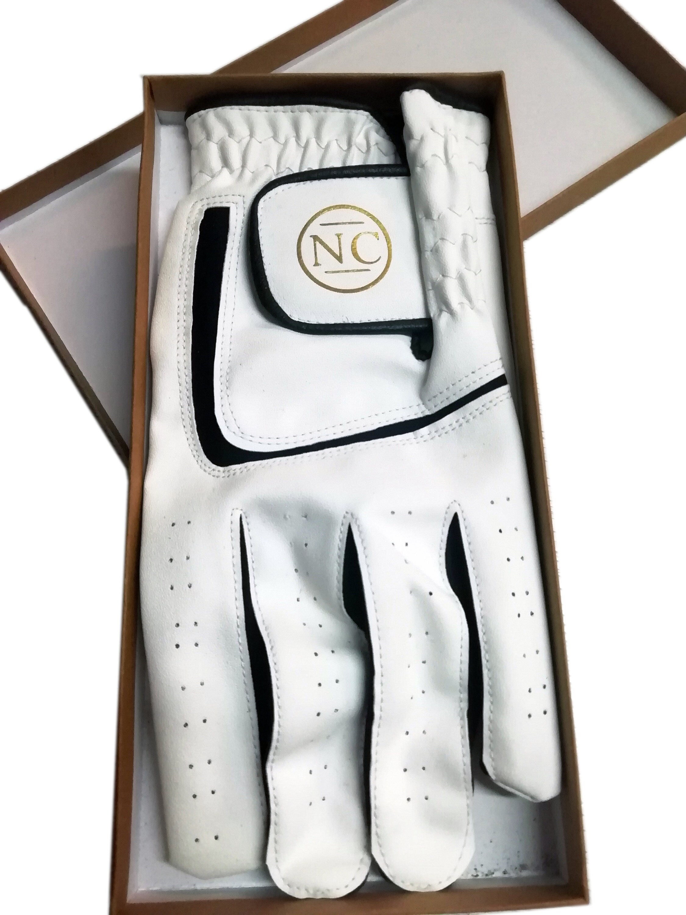 Personalised Leather Golf Glove, with a gold monogram and Matching Gift Box, gift for golfer