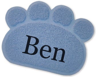 Personalized Dog Feeding Mat: Non-Slip Pet Paw Mat