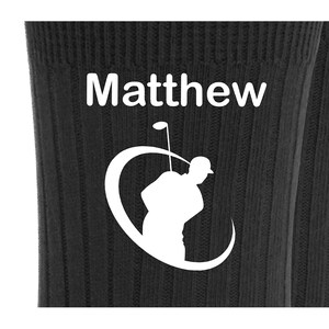 Golf Players Gift, Personalised Golf Socks Fathers Day Gift image 2