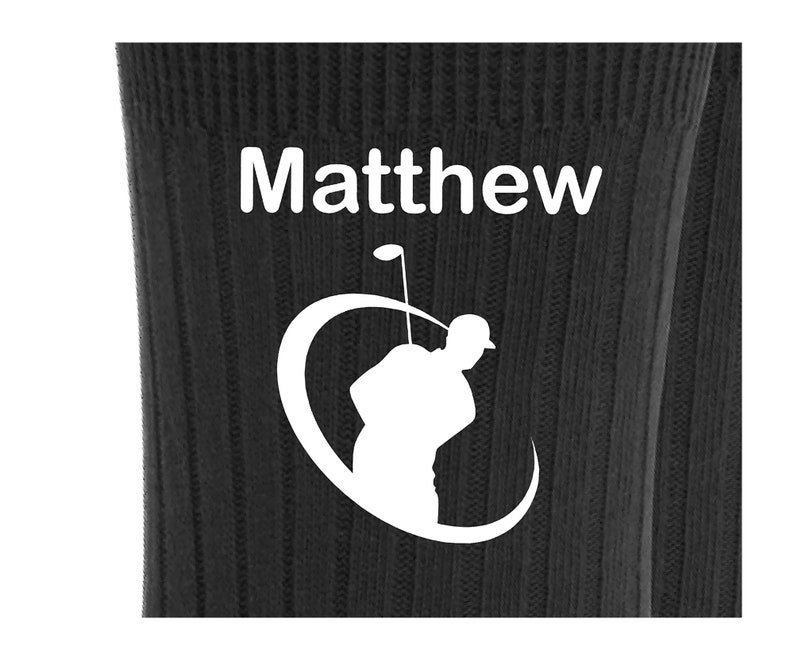 Golf Players Gift, Personalised Golf Socks Fathers Day Gift image 2