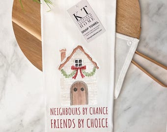 Neighbour snap it Kitchen Towel | Over-the-Stove Handle| Stay Put | neighbour by chance friends by choice