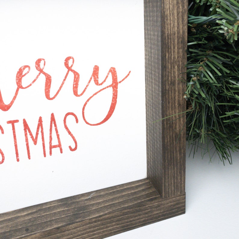 Shelf Decor Mini Wood Sign Merry Christmas Tiered Tray sign