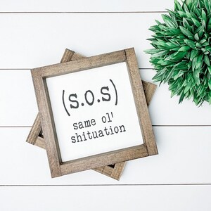 Meh Mini Wood Sign