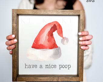 Christmas printable | print at home holiday card | have a nice poop