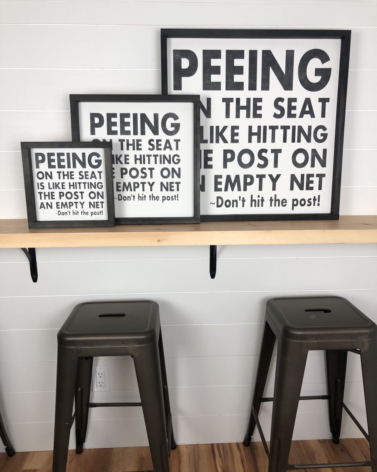 Funny Bathroom Sign Peeing on the Seat is Like Hitting the - Etsy