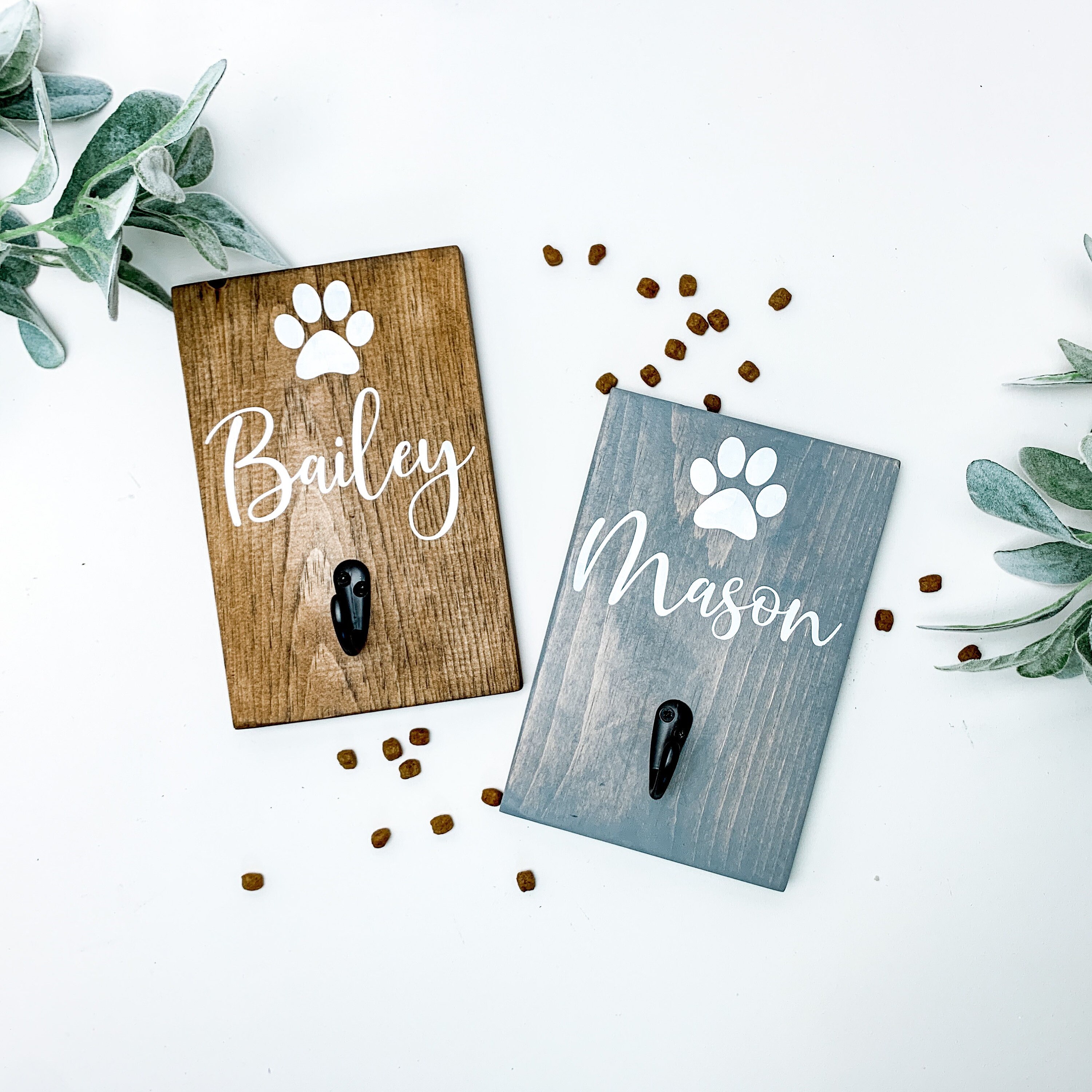 Pet Leash Holder Custom Pet Name Leash Holder for Wall Dog Etsy Canada