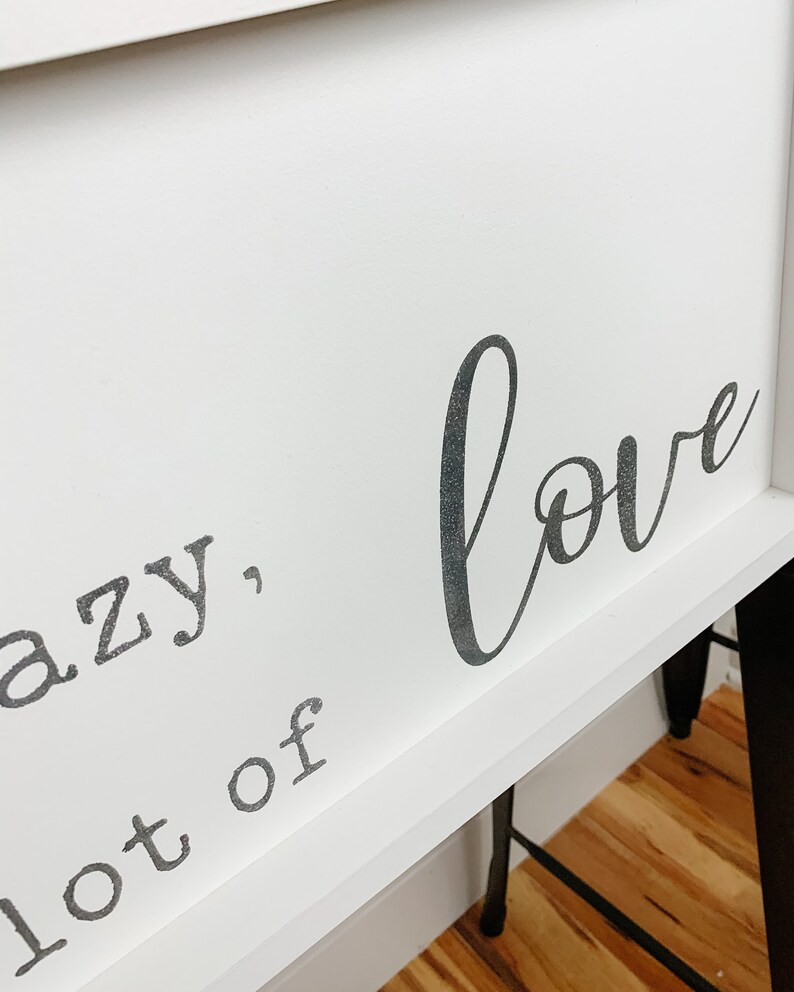 Wood Sign This is Us a Little Bit of Crazy a Little Bit of Etsy