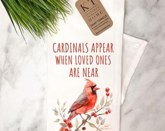Cardinal snap it Kitchen Towel | Over-the-Stove Handle| Stay Put | cardinals appear when loved ones are near