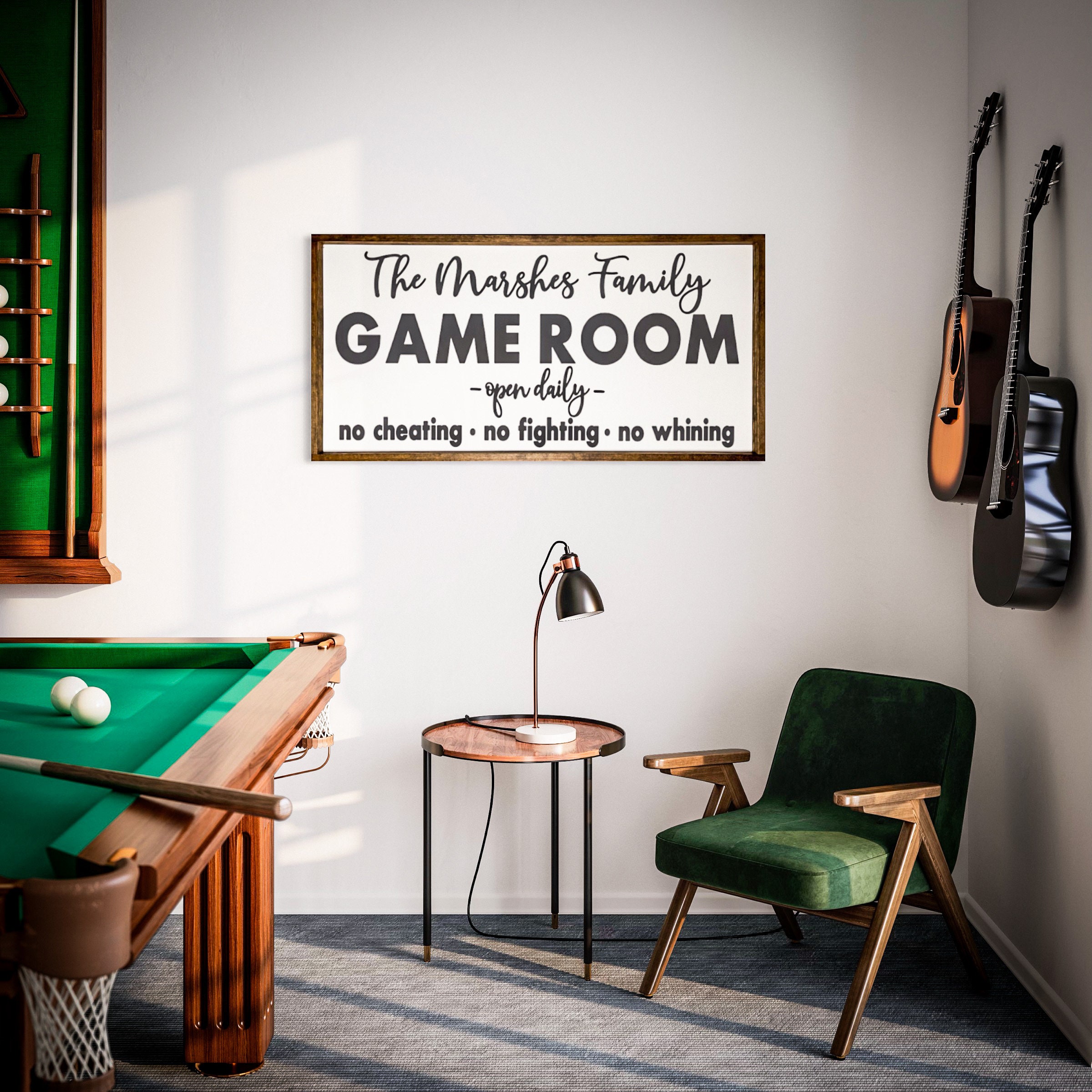 Game Room Sign Custom Family Game Room Statement Wall