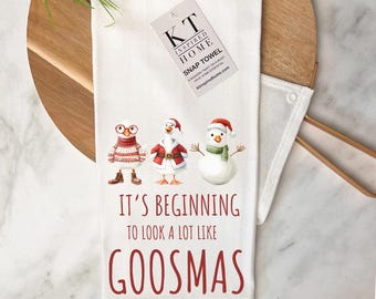 Goose snap it Kitchen Towel | Over-the-Stove Handle| Stay Put | it’s beginning to look a lot like Goosmas | Christmas