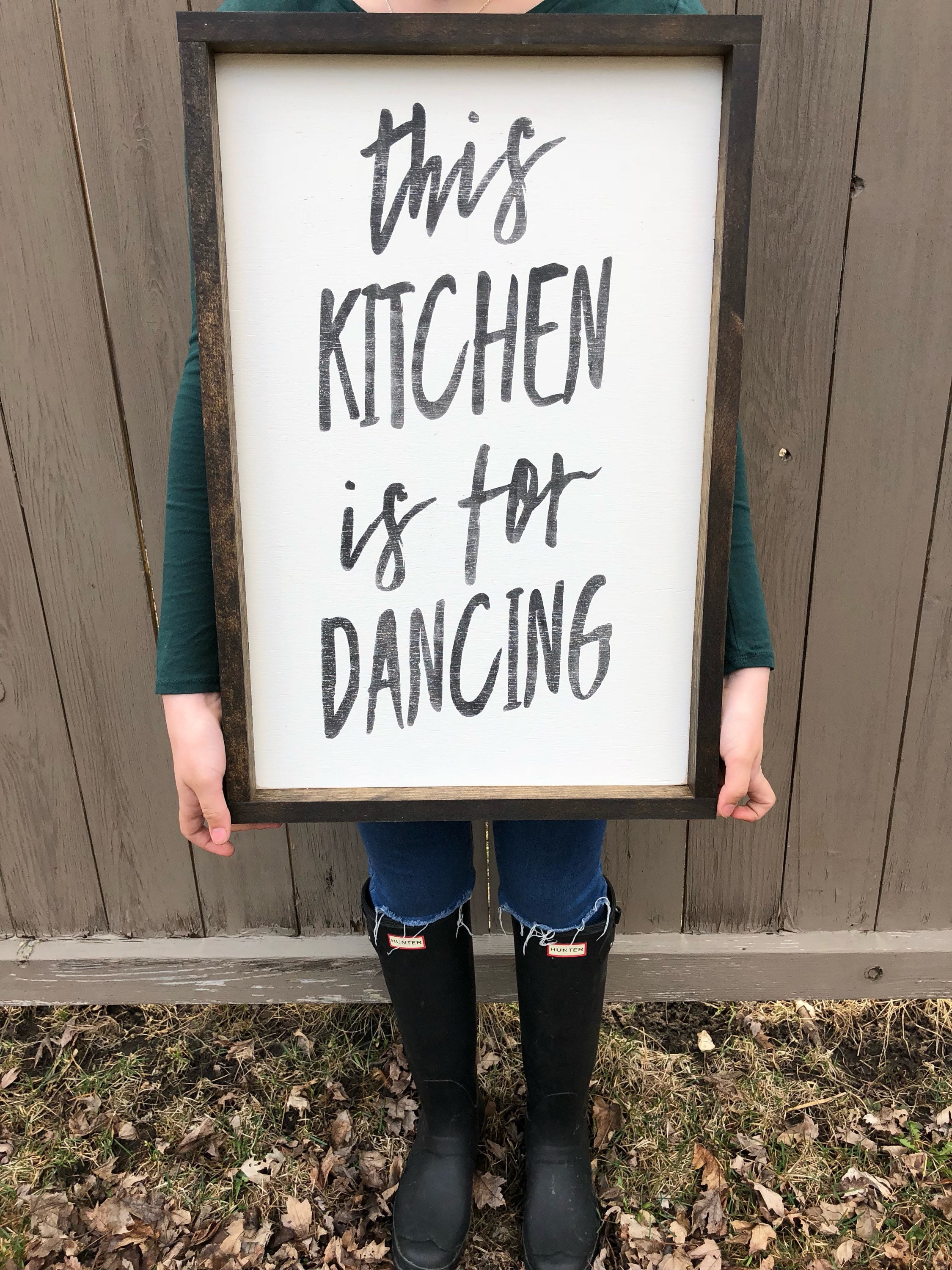 Kitchen Wall Art this kitchen is for dancing wood sign Etsy