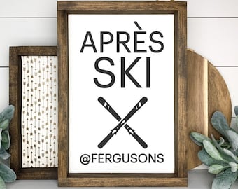 Ski Wood Sign | personalized apres ski sign | Ultimate Sports Fan | chalet art
