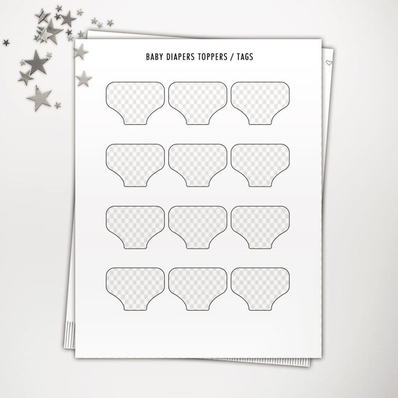 Baby Diaper Favor Template