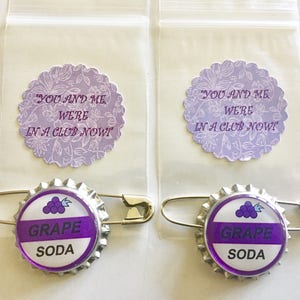 Set of 2 Ellie Badges Grape Soda Pins