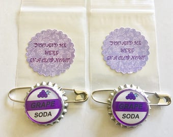 Set of 2 Ellie Badges Grape Soda Pins