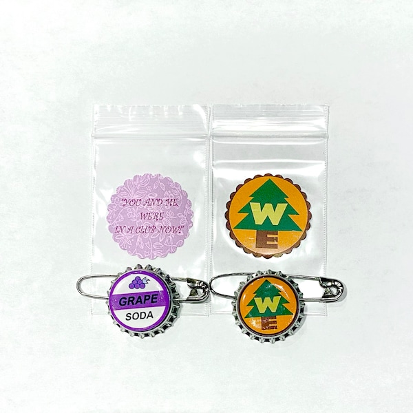 Set of 1 We & 1 Ellie Badges Grape Soda Pins