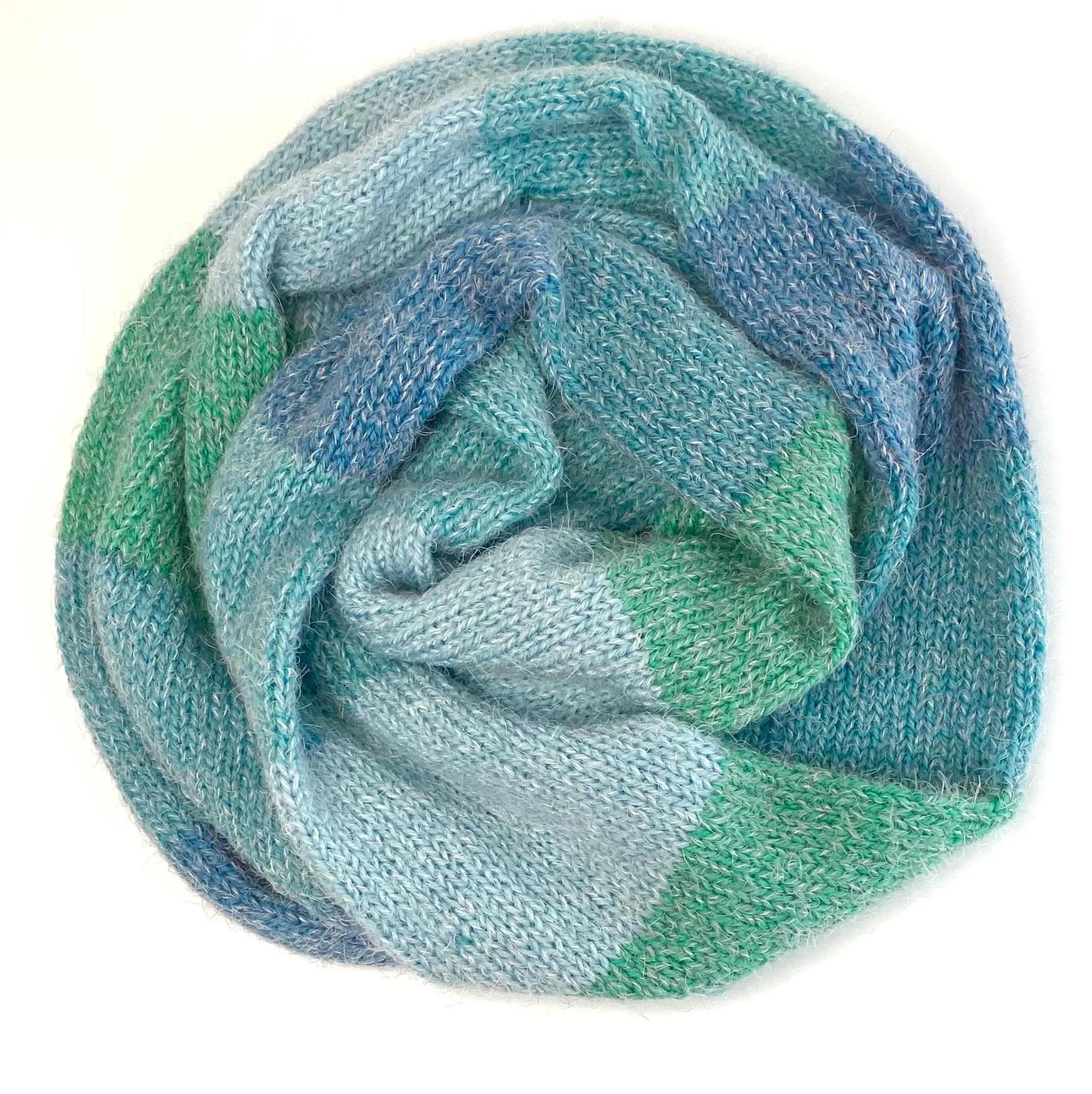 Teal Super Soft Hand Made Knit Scarf Xtra Long Unisex Scarf Colorful ...