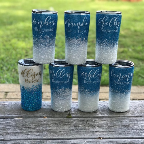 Bridesmaid Tumblers Wedding Party Tumblers Maid of Honor Etsy