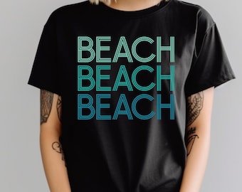 Retro Beach T-Shirt, Summer Beach Shirt, Retro Beach T-Shirt, Beach Bum, Summer Vacation Shirt